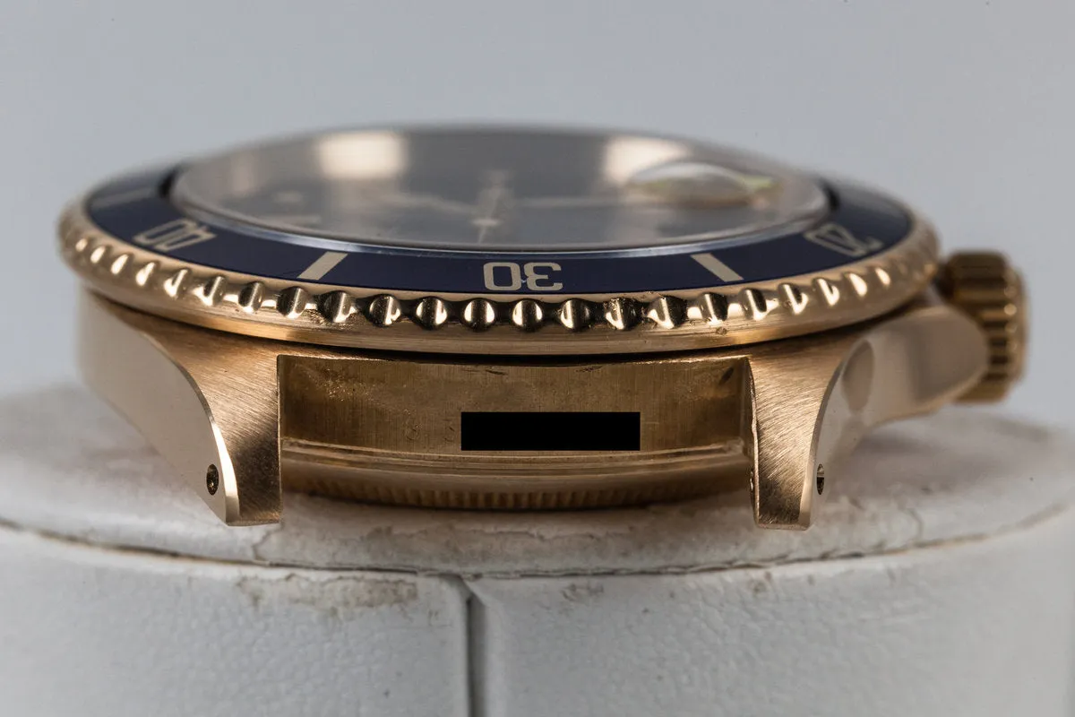 1984 Rolex 18k Submariner 16808 Blue Nipple Dial