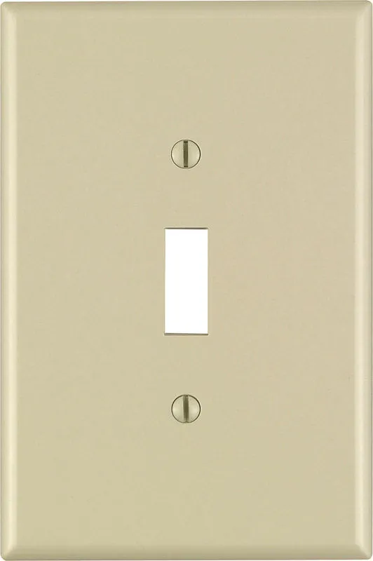 Leviton Ivory 1 gang Thermoset Plastic Toggle Wall Plate 1 pk